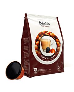 Dolce Vita Nocciolone package and capsule for Dolce Gusto
