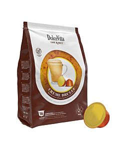 DolceVita Creme Brûlee package and capsule for Dolce Gusto
