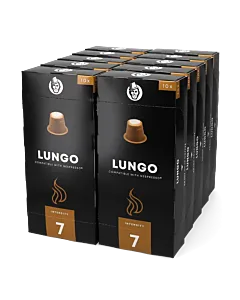 Bundle with 100 plastic capsules of Kaffekapslen Lungo for Nespresso