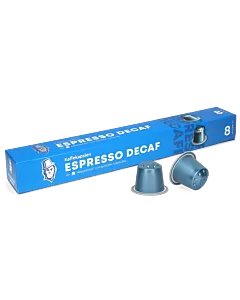 Kaffekapslen Espresso Decaf Premium paquet et capsule pour Nespresso
