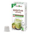 FoodNess Matcha Latte paquet et capsule pour Nespresso
